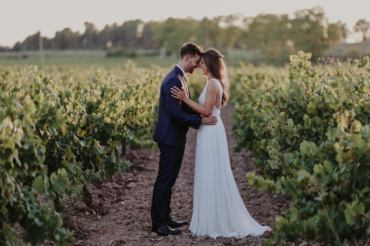 Boda entre los viñedos