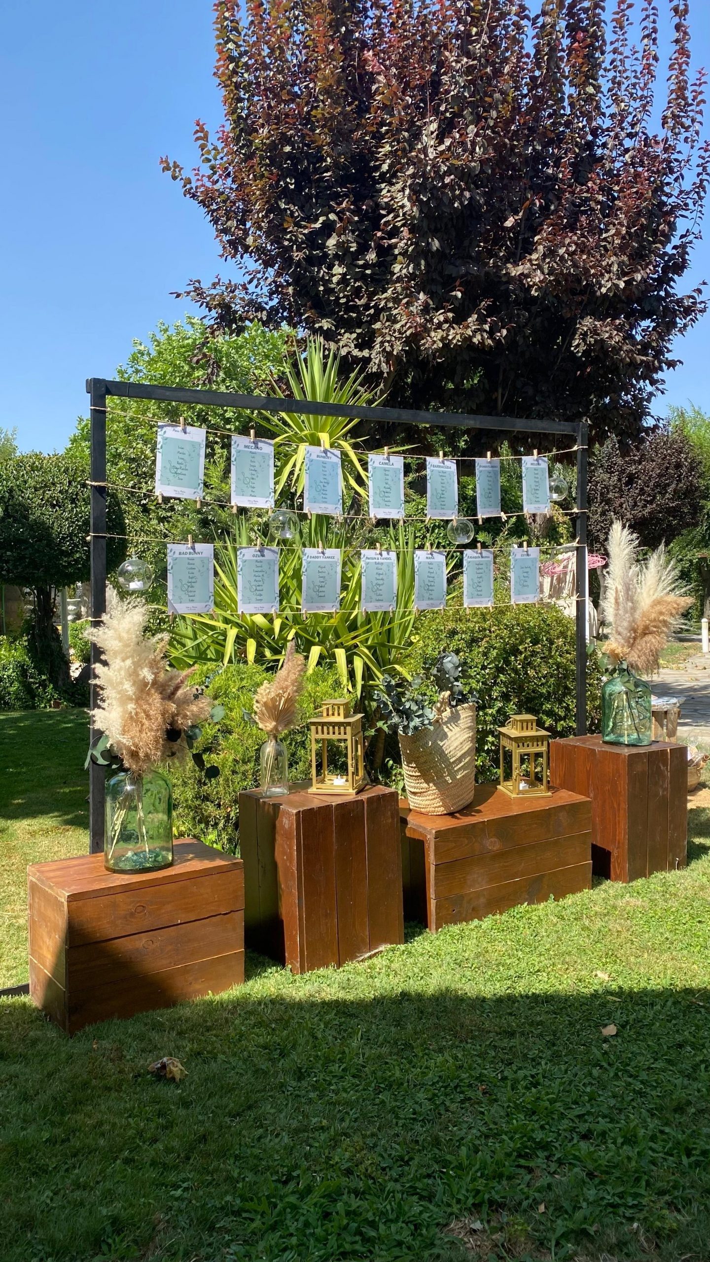 Seating plan en los jardines