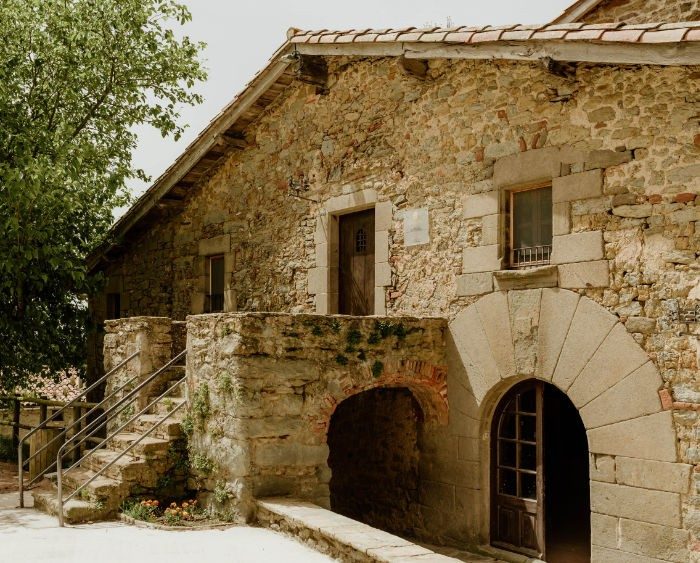 Espacio cubierto de la masía