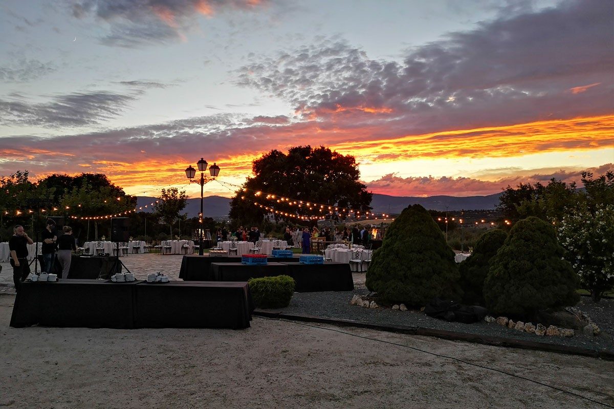 Puesta de sol desde la finca