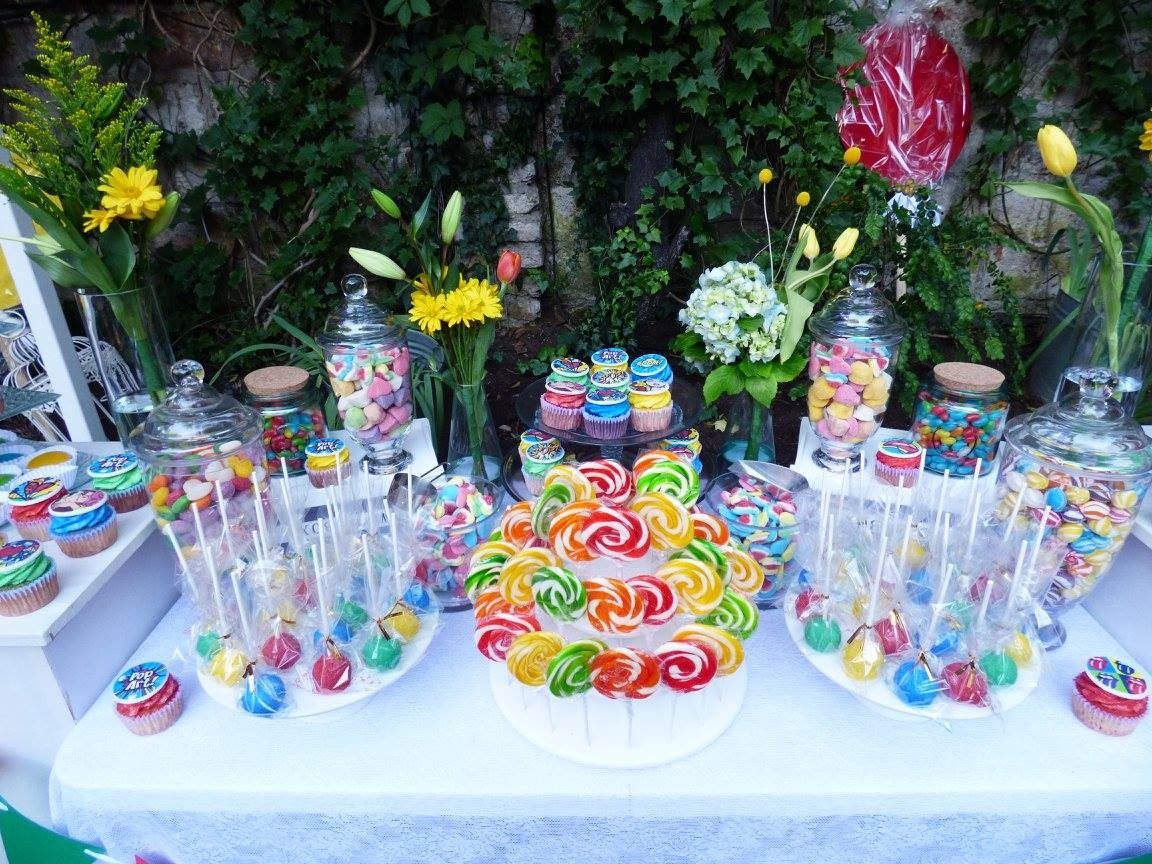 Candy bar montado en una celebración