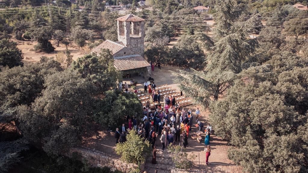 La capilla vista desde el aire