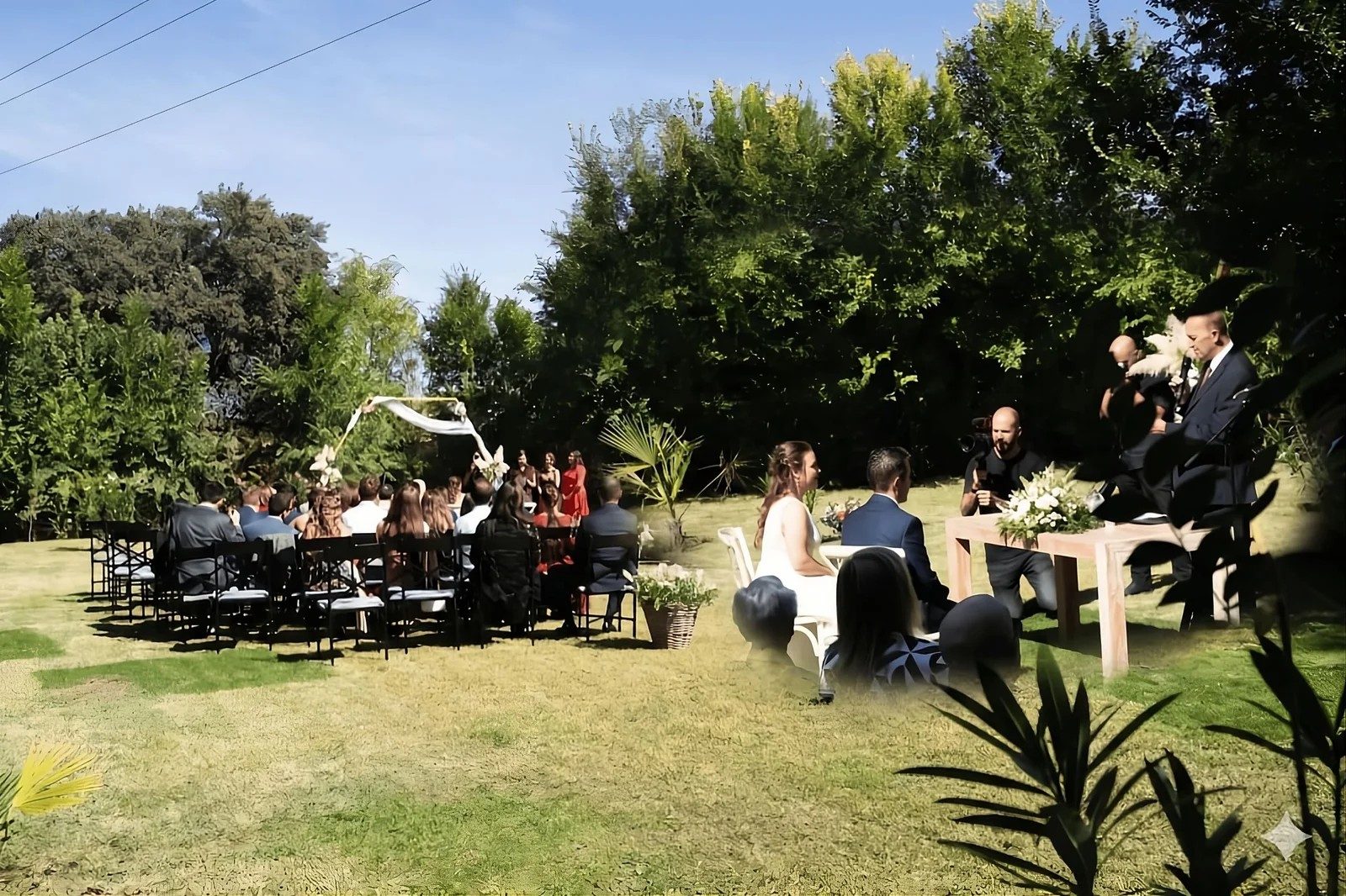 Ceremonia en los jardines