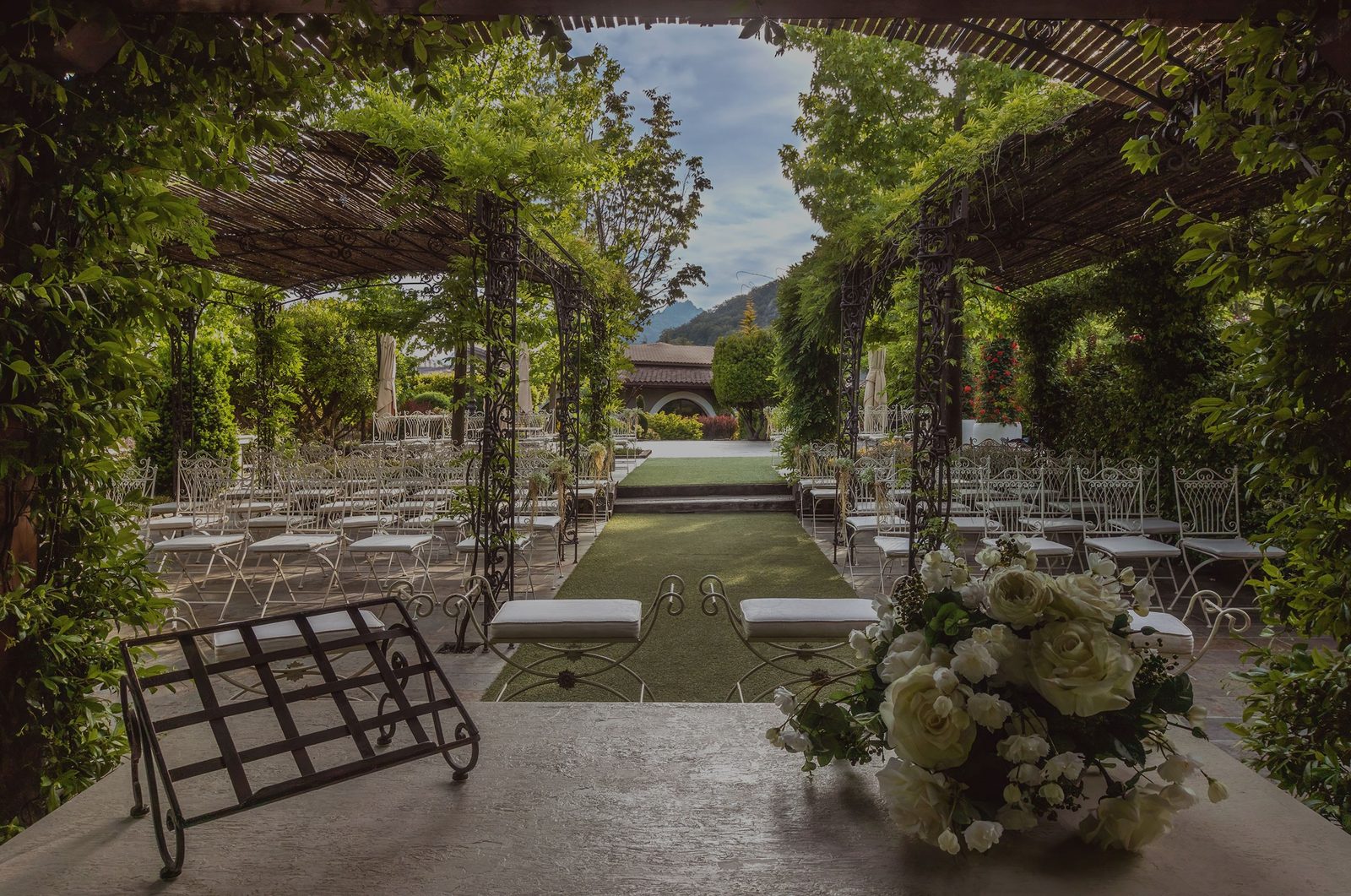 Zona de ceremonia de la finca