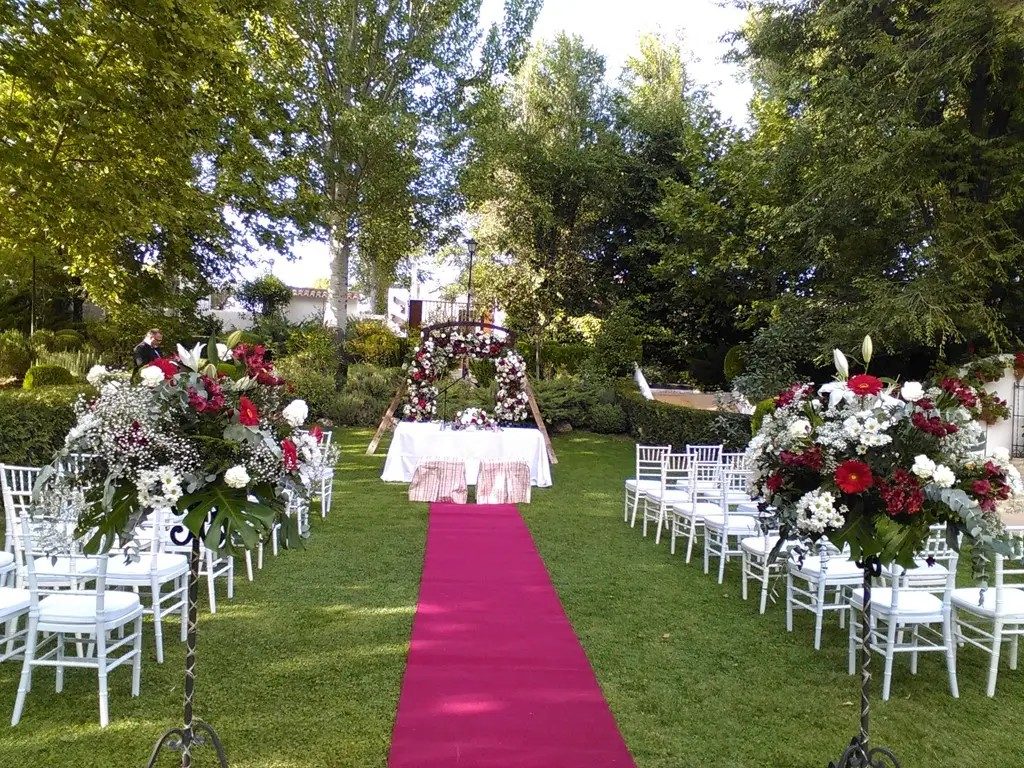 Montaje de boda en la finca