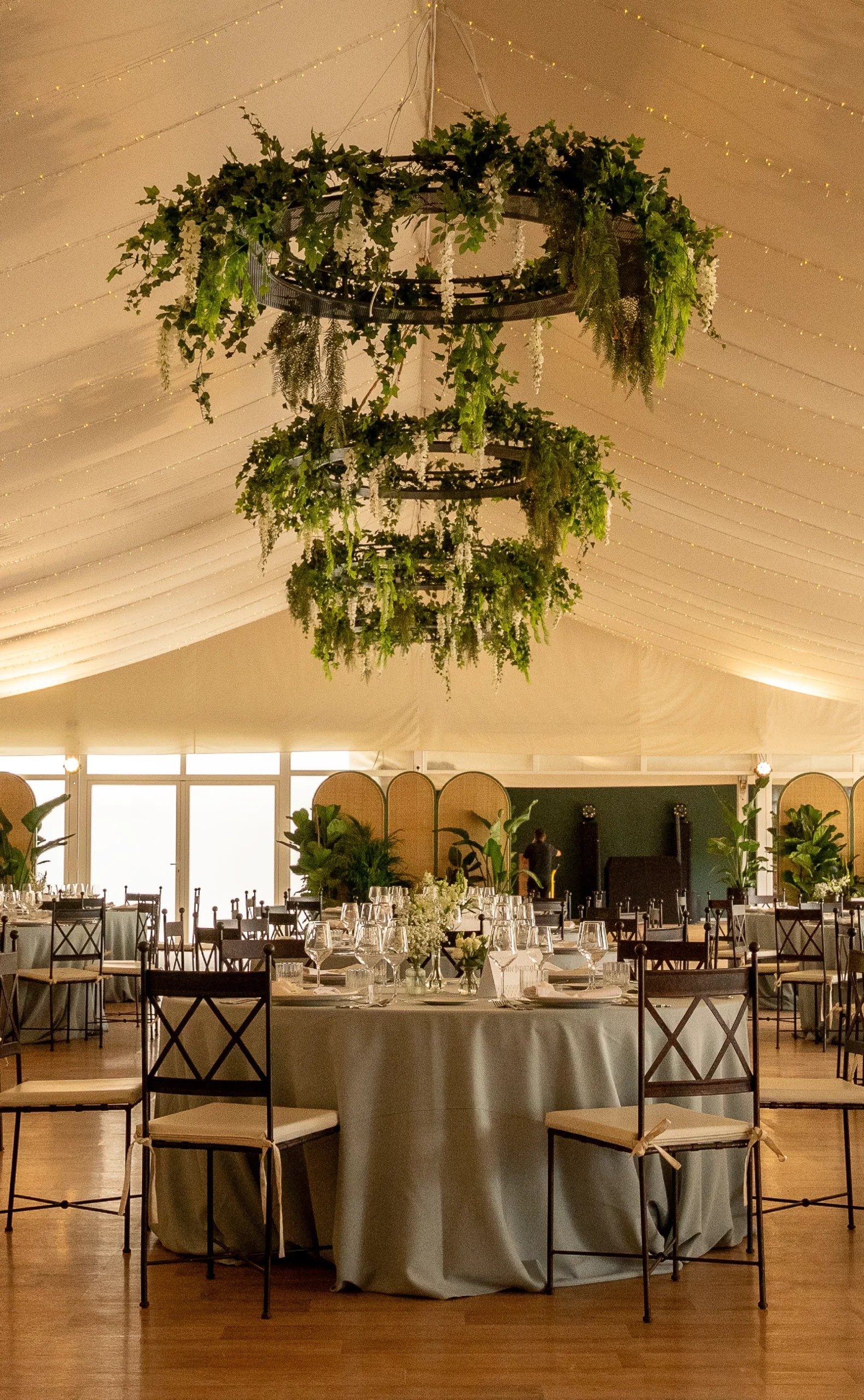 Salón montado para banquete