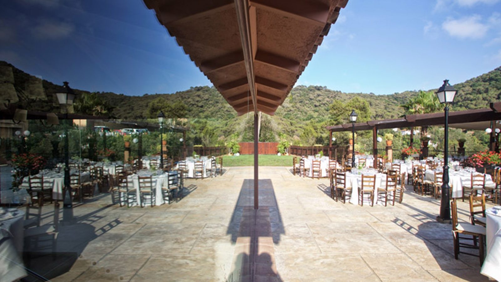 Terraza Mas Corts al aire libre