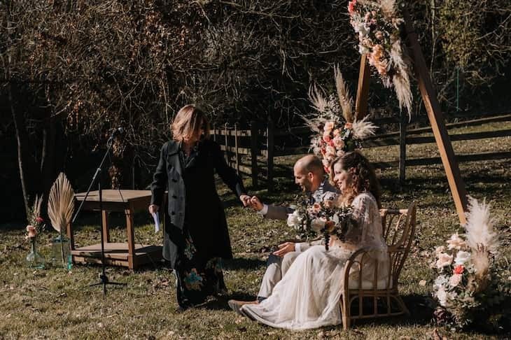 Ceremonia de boda en la finca