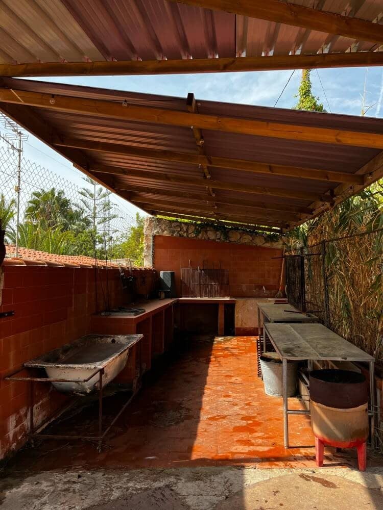 La zona de barbacoa