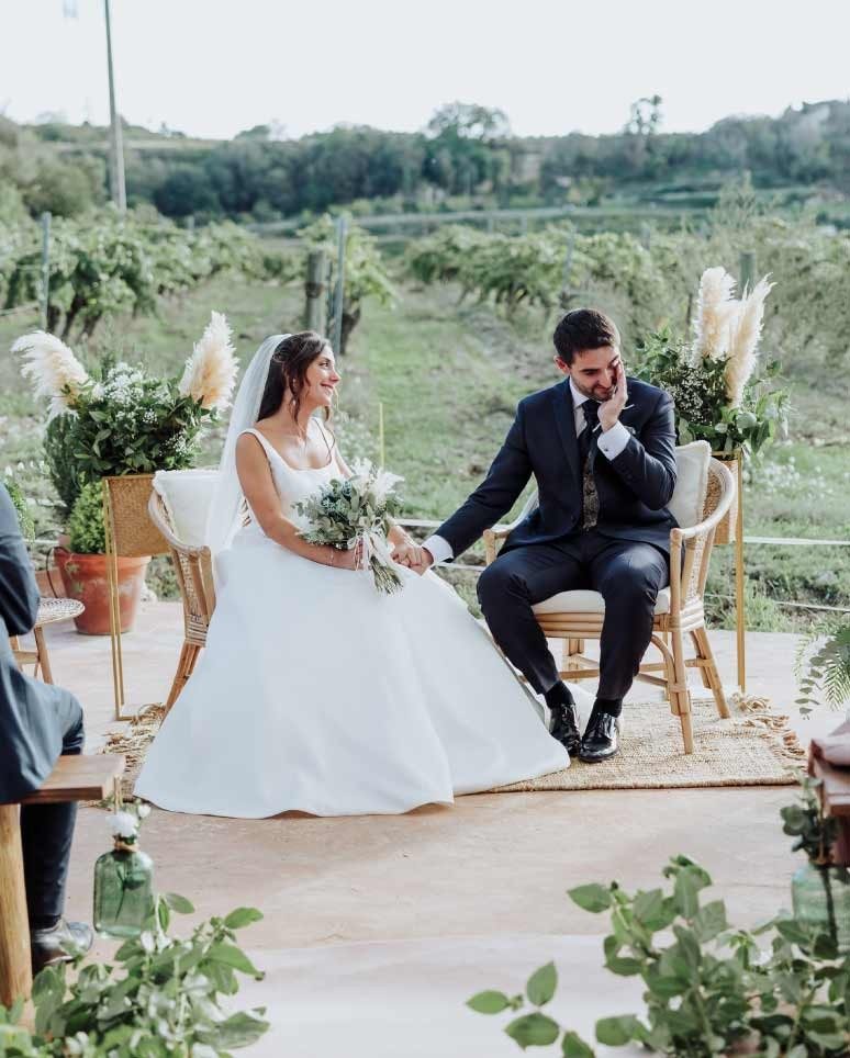 Fotografía de boda en el Mirador de les Caves