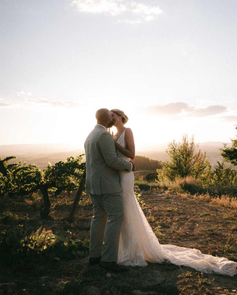 Fotografía de boda en el Mirador de les Caves