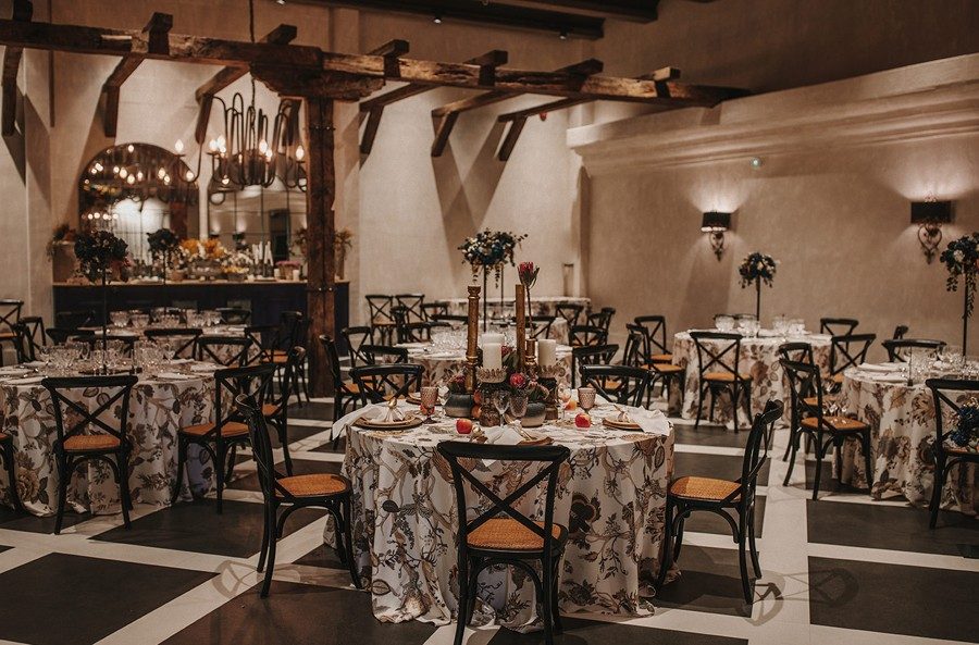 Salón de las Flores, montaje del shooting de septiembre de 2020