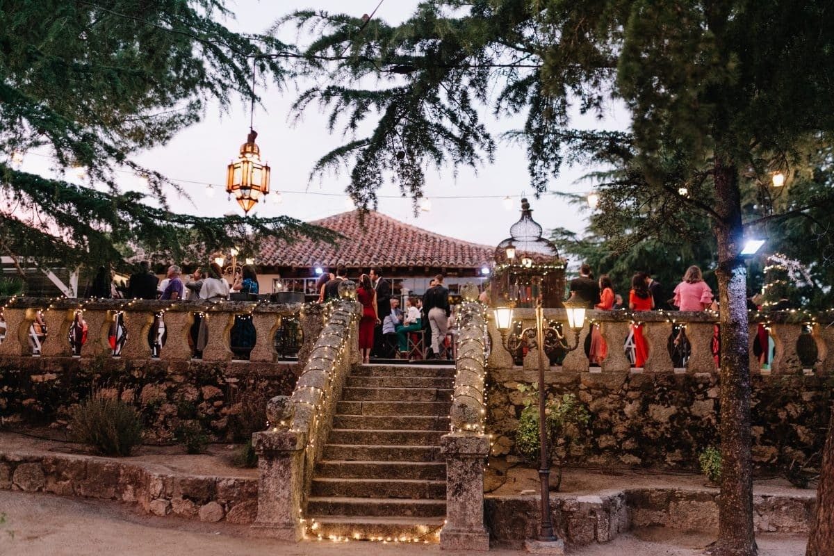 Exterior de la finca durante la boda de Noelia y Miguel