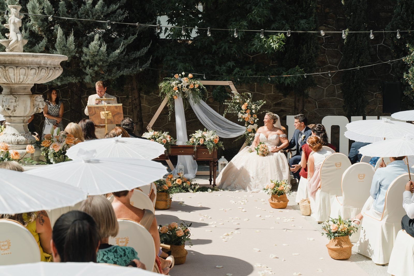 Fotografía de una boda celebrada en el Palacio