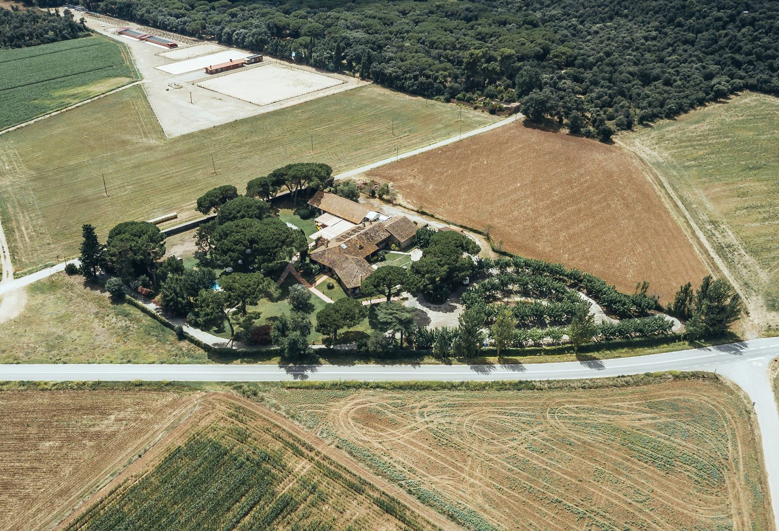 Vista aérea de la finca